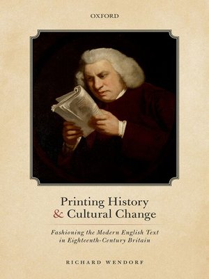 cover image of Printing History and Cultural Change